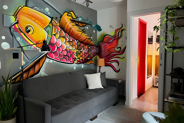 Grafite na Liberdade com Piscina e Wi-fi 300 mb