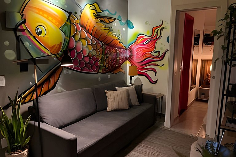 Grafite na Liberdade com Piscina e Wi-fi 300 mb