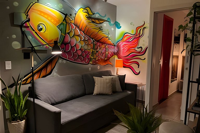 Grafite na Liberdade com Piscina e Wi-fi 300 mb