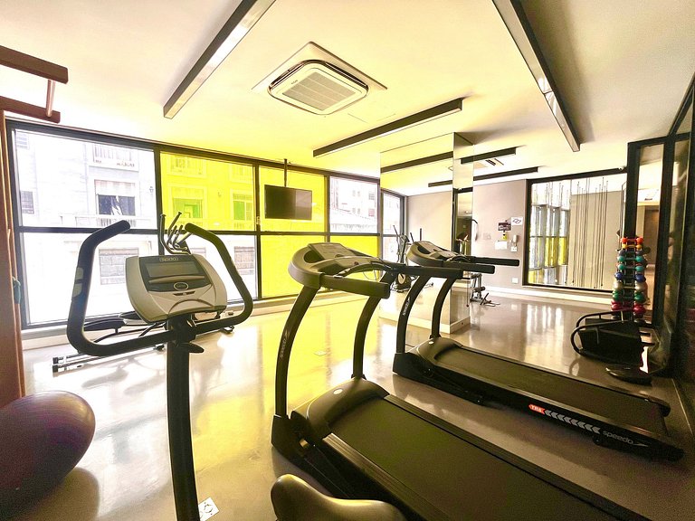 LOFT com Cama Queen, Rooftop, Garagem e A/C