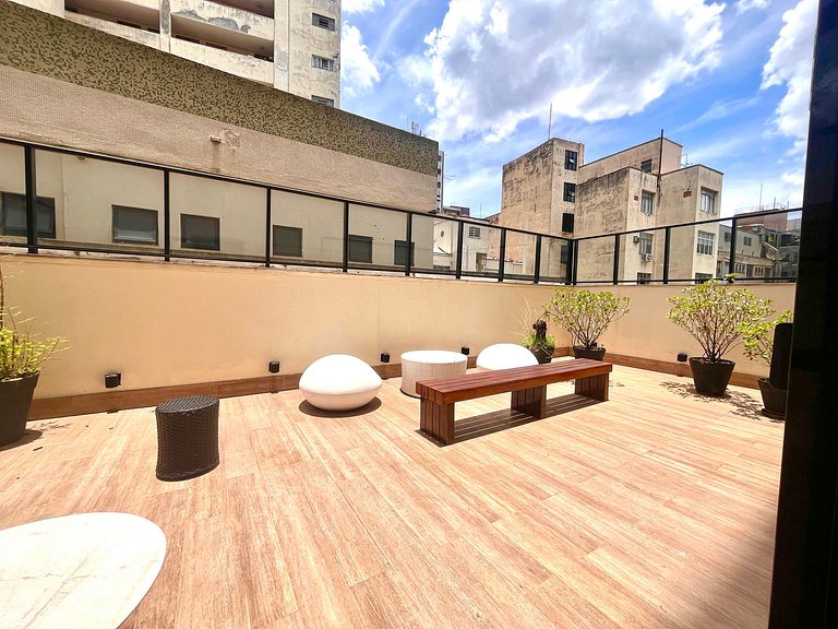 Moderno - Ar Condicionado, Estacionamento e Piscina