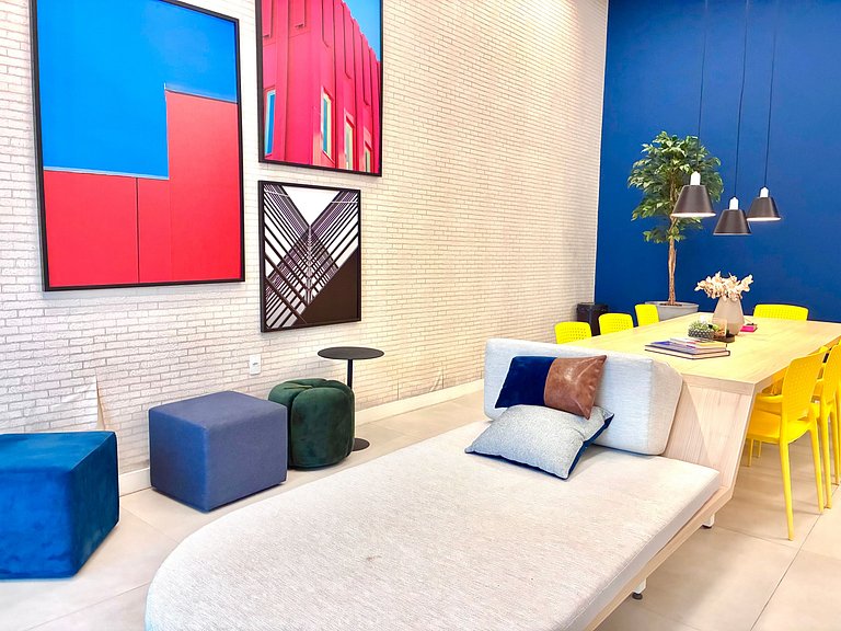 10 min da Av Paulista - AC, Rooftop e Academia