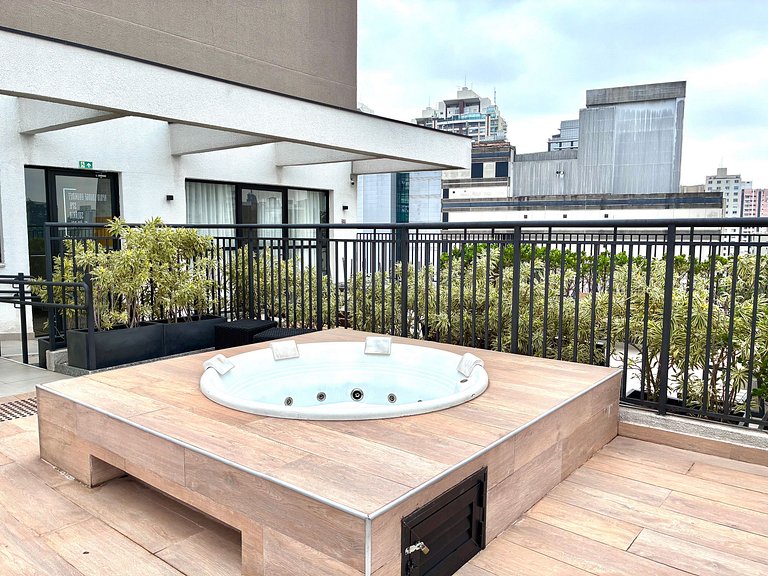 Shopping Frei Caneca|10min Paulista + Rooftop + Ar