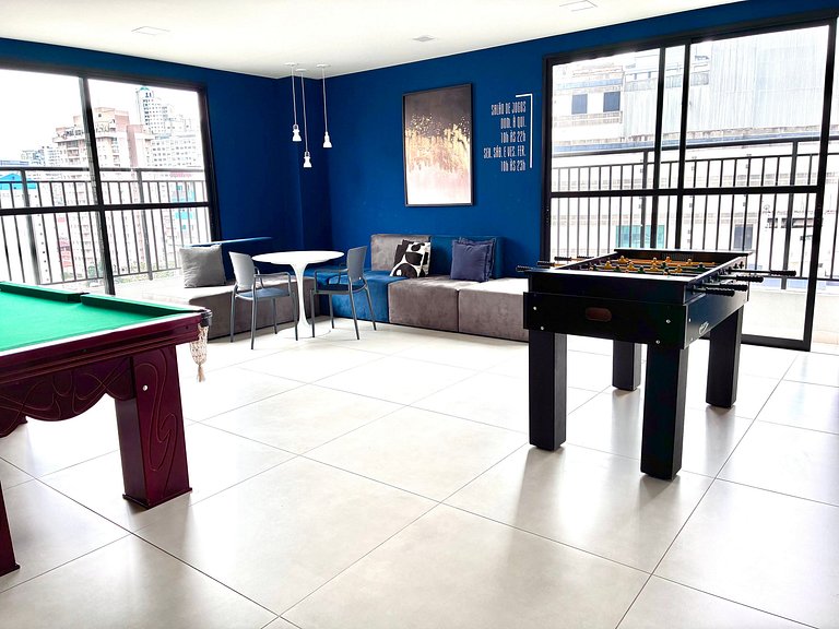 Shopping Frei Caneca|10min Paulista + Rooftop + Ar