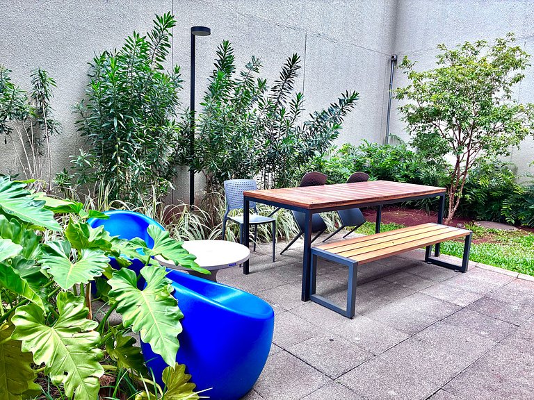 Shopping Frei Caneca|10min Paulista + Rooftop + Ar