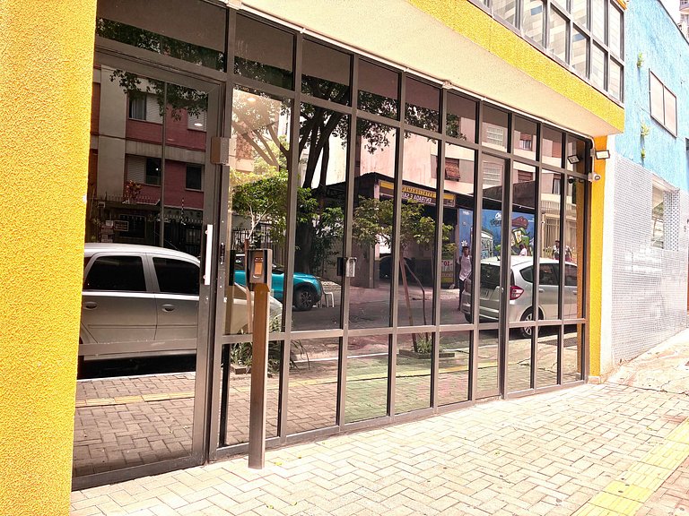 Shopping Frei Caneca|10min Paulista + Rooftop + Ar