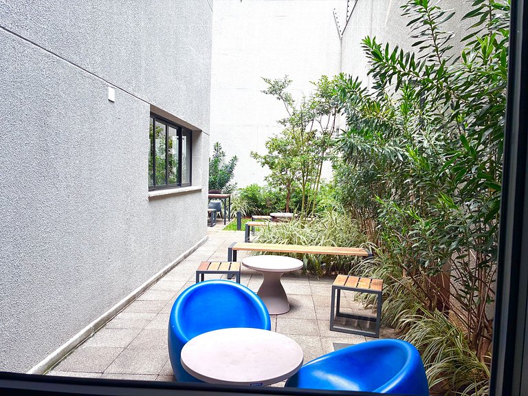 Shopping Frei Caneca|10min Paulista + Rooftop + Ar