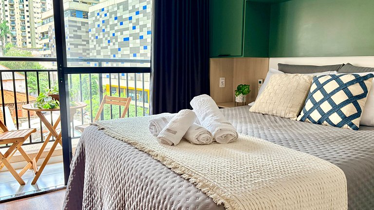 Conforto - 10 min da Av Paulista - AC e Rooftop