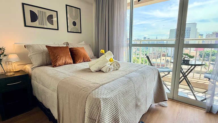 Studio Boho Liberdade| Acomoda 4 | 260m Metrô + AC