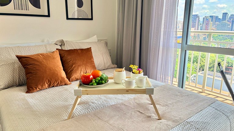 Studio Boho Liberdade| Acomoda 4 | 260m Metrô + AC