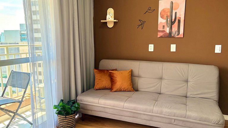 Studio Boho Liberdade| Acomoda 4 | 260m Metrô + AC