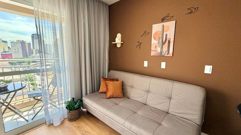 Studio Boho Liberdade| Acomoda 4 | 260m Metrô + AC