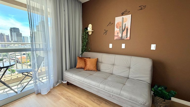 Studio Boho Liberdade| Acomoda 4 | 260m Metrô + AC