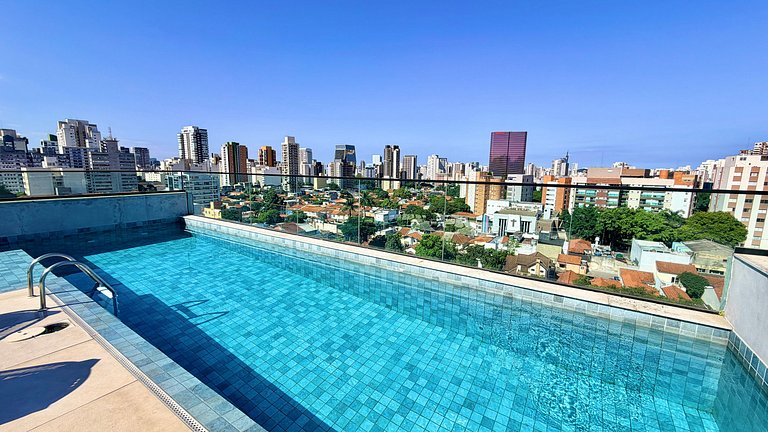 Comodidade na V Madalena - Ar e Rooftop