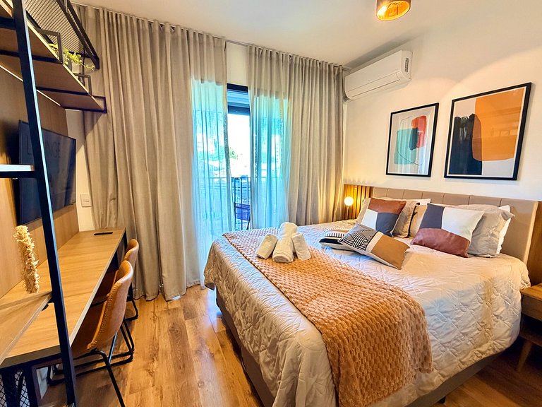 Comodidade na V Madalena - Ar e Rooftop