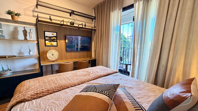 Comodidade na V Madalena - Ar e Rooftop