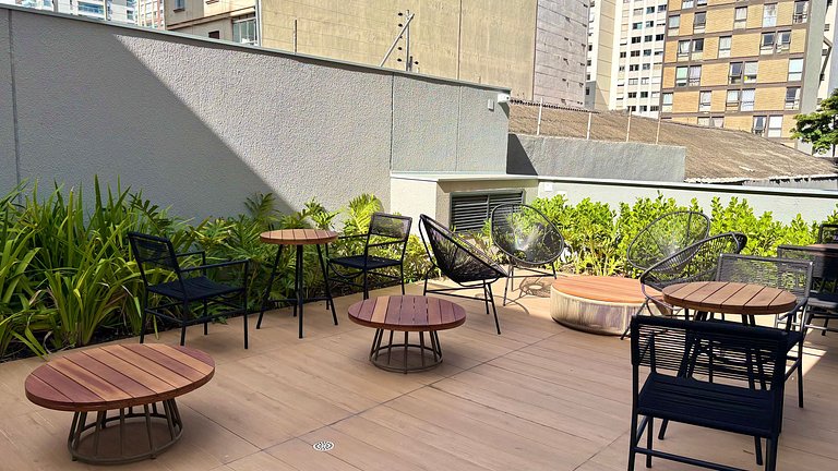 Av. Paulista a 2 minutos - Piscina incrível no rooftop e ar-
