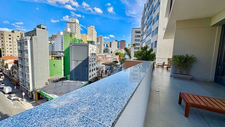 Av. Paulista a 2 minutos - Piscina incrível no rooftop e ar-