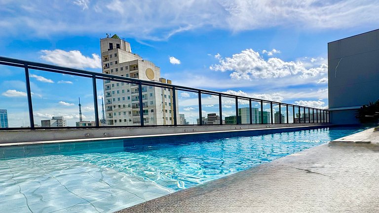 Av. Paulista a 2 minutos - Piscina incrível no rooftop e ar-